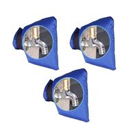 CNYUON 3PC Outdoor Faucet Cover Winter Freeze Protection Tap Insulated Sleeve Waterproof Anti Crack Spigot Bag Garden Pipe Protector(Blue)