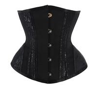 CNYUON Corset amincissant à 12 baleines en acier for femme, gaine amincissante for le ventre et maintien(Black,M)