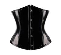 CNYUON Corset sous-poitrine en cuir PU brillant, bustier serre-taille, bustiers et corsets sexy à lacets for femmes
