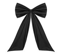 CNYUON Décorations de fête sur Le thème la Cravate Ruban d'arc géant Satin Décor Grand Ruban Suspendu Bowknot Party Mariage Grande décoration(Black)