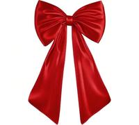 CNYUON Grand Arc de Fond Coquette Rouge et Rose for la décoration Chambre, d'anniversaire en Ruban, Suspension Murale géante Tendre(Red)