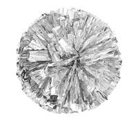 CNYUON Lot de 10 Pompons Pom-Pom Girl 31 cm, Style poignée, for Sports d'équipe, Jeu Filles, Grand Match, acclamations, Main, Fleur(Silver)