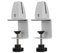 CNYUON Lot de 4 Clips séparation Bureau à Base épaisse, réglables, sans Trou, Installation Libre, for, Maison, Ordinateur, Alliage d'aluminium, en Forme L