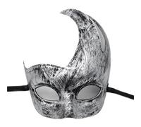 CNYUON Masque de mascarade Vintage Prince, demi-masque en cuivre Antique, masques couronne rétro, décoration fête for femmes, 4 pièces(Silver style 13)