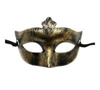 CNYUON Masque de mascarade Vintage Prince, demi-masque en cuivre Antique, masques couronne rétro, décoration fête for femmes, 4 pièces(Gold style 2)