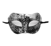 CNYUON Masque de mascarade Vintage Prince, demi-masque en cuivre Antique, masques couronne rétro, décoration fête for femmes, 4 pièces(Silver style4 4)