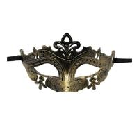 CNYUON Masque de mascarade Vintage Prince, demi-masque en cuivre Antique, masques couronne rétro, décoration fête for femmes, 4 pièces(Gold style 5)
