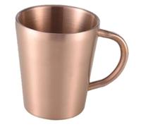 CNYUON Tasse à eau Double couche en acier inoxydable, tasse café réutilisable, au lait chaud et froid, bouteille de boisson for le salon(Rose Gold)