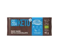 CO COA Celebration Chocolat Noir BIO Keto 40g, Sans Gluten, 0% Sucre Ajouté, Snack Faible en Glucides avec Huile MCT, Parfait pour Régime Cétogène, Sans Additifs Aromatiques