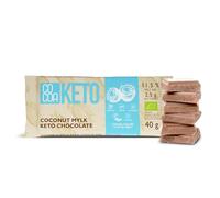 CO COA Chocolat biologique et végétalien au lait de coco, huile MCT C :8 C :10-40 g, sans sucre, sans huile de palme, sans gluten, sans lactose, idéal pour les régimes céto et faibles en glucides