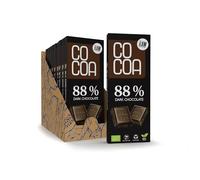 CO COA Chocolat Noir 88% BIO 10x40g (400g), Sans Gluten, Chocolat Noir Sans Sucre Raffiné, Vegan, RAW, Fèves de Cacao Non Torréfiées, Sucré au Nectar de Fleur de Coco, Sans OGM ni Conservateurs