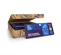 CO COA Chocolat Noir aux Baies Noires Keto BIO - Paquet 12x40g, Sans Gluten, Sans Sucre Ajouté, Tablette Chocolat Vegan avec Huile MCT, 3,6 glucides nets seulement