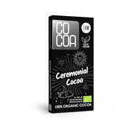 CO COA Chocolat Noir Bio 100% Cacao de Cérémonie - Chocolat Raw Sans Sucre Ajouté, Pâte de cacao 100%, Non Torréfiée, Sans Gluten, Sans OGM, Vegan, Sans Huile de Palme ni Conservateurs, 50g