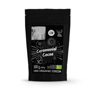 Cacao de cérémonie 100% chocolat BIO 200g - PAK GROUPE/sans sucre, chocolat RAW à base de fèves de cacao non torréfiées, chocolat noir classique.