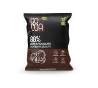 CO COA Noisettes au Chocolat Noir 88% BIO 70g - Chocolat Noir Sans Sucre, Sans Gluten, Ingrédients Écologiques, Faible en Glucides, Végétalien, Sans Lactose, Sans Additifs