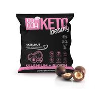 CO COA Noisettes au Chocolat Sans Sucre Keto Beauty 70g - Bonbons Sans Sucre, Collation Faible en Glucides avec Huile MCT, Sans Additifs, Indice Glycémique Faible, Sans Huile de Palme