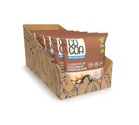 CO COA Noix de Cajou au Chocolat Sans Sucre à la Noix de Coco BIO BOX 7 X 70g - Bonbons Sans Sucre, Adapté Vegan, Sans OGM, Sans Huile de Palme, Enrichi en Magnésium et Zinc, Sans Lactose