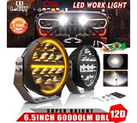 CO LIGHT-enquêter de conduite rond à LED pour camions et SUV, 6.5 pouces, super lumineux, feu de travail tout-terrain, pare-chocs auxiliaire DRL, pilier A 1PC Wire Only
