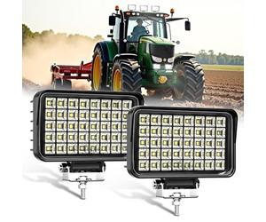 CO LIGHT Lot de 2 Phare de Travail LED rectangulaire 6 Pouces Étanche IP68 Projecteur de Travail pour Tracteur Camion Engin Agricole Chantier Offroad 4x4 Chariot élévateur, excavatrice Bateau 12V 24V