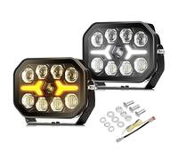 CO LIGHT Lot de 2 Phares de Travail LED 5x7 Pouces 210W 45000LM Feux LED Offroad avec DRL Blanc Ambre Combo Spot Flood Longue Portée pour Camion SUV 4x4 Pickup