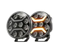 CO LIGHT Phare de Travail LED Rond 7 Pouces 120W 26000LM Phare Longue Portée LED Blanc Ambre Lumière Clignotant Jaune DRL E9 IP68 Compatible Voiture Camion Bateau Tracteur 4X4