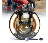 CO LIGHT Phare LED Rond 7 Pouces Projecteur Hi Lo Homologué E-MARK DRL Blanc Clignotant Ambre Compatible H6024 Adapté pour Wrangler JK TJ CJ LJ Mia-ta MX5 Century MG MGB