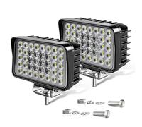 CO LIGHT Projecteur de travail LED rectangulaire 6 pouces, 60W 9000LM 12V/24V Projecteur supplémentaire à faisceau étroit et large pour véhicules agricoles, engins de chantier, camions, tracteurs.