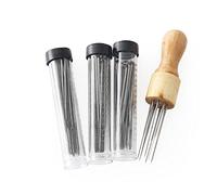 Co-link DIY Feutre Point Punch Outil avec poignée Solide en Bois feutrage Plus Efficace +120 Pieces Aiguilles de Feutre triangulaires(Felt Stitch Punch Tool +Triangular Felting Needles)