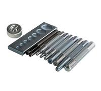Co-link DIY Leathercraft 11pcs Craft Tool Die Punch Snap Kit Rivet Setter with Base for Punch Hole and Install Rivet Button by