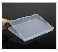 Co-link Portable A4 File Box Transparent Plastic Box Office Supplies Holder Document Paper Protector Desk Paper Organizers Case PP Storage Collections Container Magazine Organizers Box Case (1PCS)