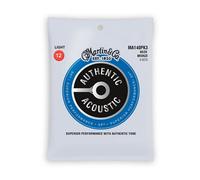 Martin Cordes guitare acoustique MA140PK3 Authentic 80/20 Bronze Light 12-54 Pack de 3