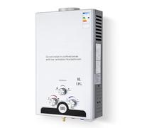 CO-Z Chauffe-Eau à Gaz Instantané 8LPM 13,6kW LPG GPL au Butane Propane avec Modes Hiver et Eté Sans Réservoir en Acier Inoxydable CE Certifié Portable pour Maison Camping Caravane