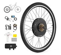 CO-Z Kit de Conversion pour Vélo Électrique 48V 1000W Roue Arrière 26", Kit de E-Bike Moteur Moyeu Roue Électrique Roue Libre à 7 Vitesses à Entraînement Direct avec Affichage LCD & Système Pas
