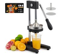 CO-Z Presse-Agrumes Manuel à Levier, Presse-Fruits Manuel, Presse-Citron Professionnel avec Plaque de Pression Coniques et Plates pour Jus d'Orange Citron Lime, Lavable au Lave-Vaisselle, Noir