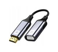 CO2 Adaptateur HDMI vers VGA D-SUB 2K/60Hz, Full HD 1080p, Plug & Play, plaqué Or, câble unidirectionnel, convertisseur, Compatible avec Les Ordinateurs Portables, Les moniteurs, Les projecteurs