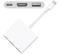 Co2 Adaptateur USB C vers HDMI 4K avec port USB supplémentaire Plug and Play Adaptateur Vidéo Audio Compatible avec Smartphone Ordinateur Portable TV Moniteur Projecteur Support 3840x2160p OTG 10cm