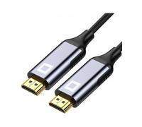 Co2 HDMI vers HDMI 2.1 8K/60Hz, 4K/120Hz, 2K/240Hz, Full HD, Dynamic HDR eARC VRR QMS ALLM DSC 3D QFT ARC Ethernet FreeSync G-Sync, Plug & Play, 48 Gbps, bidirectionnel, Aluminium Space Gray (15m)