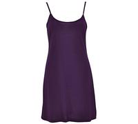 CO2 Miss Rouge:Fond de Robe,Bretelle réglable,Couleur Unie (S, Prune)