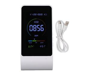 CO2 Monitor, Indoor Air Quality Detector with Temperature Humidity Sensor