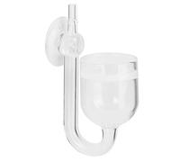 CO2 REFFIGER DE Verre Transparent élevé Diffuseur Grand Pipe Droite Aquarium Water Grass Fishing Amélioration de la Dissolution [Taille Moyenne de Grande Taille]