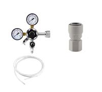 co2 regulator, Conduite de gaz for bière W21.8/CGA320, raccords enfichables, régulateur de CO2 et tube de carbonatation de 1,5 m for fût de brassage maison ,for kegerator(W21.8)