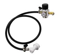 co2 regulator, Ensemble de conduite de gaz de carbonatation for bière, régulateur de CO2 for eau gazeuse (0 à 90 PSI), tube en PVC et verrouillage à bille for la fabrication de vin à domicile