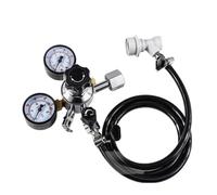 co2 regulator, Ensemble de conduite de gaz, kit de carbonatation de soda (régulateur de CO2, tube de 1,5 m et connecteur à bille) for eau, boissons et sodas ,for kegerator(CGA320 thread)