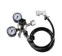 co2 regulator, Ensemble de conduite de gaz, kit de carbonatation de soda (régulateur de CO2, tube de 1,5 m et connecteur à bille) for eau, boissons et sodas ,for kegerator(G5 8 thread)