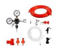 co2 regulator, Kit de carbonatation de bière maison, régulateur de CO2, robinet de pique-nique en plastique et conduite de gaz de 1,5 m for eau gazeuse et soda DIY ,for kegerator(W21.8)