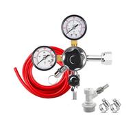 co2 regulator, Kit de conduite de gaz for bière avec régulateur de CO2, pression de fût de brassage maison W21.8/CGA320 avec verrouillage à bille, tuyau en PVC carbonaté ,for kegerator(W21.8)
