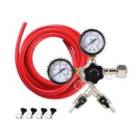 co2 regulator, Régulateur de CO2 à double jauge, bière pression professionnelle, tuyau de carbonatation for fût de bière, conduite de gaz de qualité supérieure ,for kegerator(Light Grey)