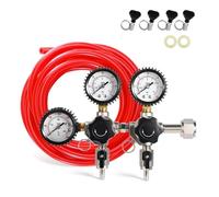 co2 regulator, Régulateur de CO2 à double zone de pression, entrées W21.8/CGA320, système de gazéification for fût de bière maison, eau gazeuse ,for kegerator(CGA320 Hose)