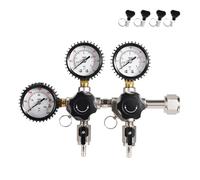 co2 regulator, Régulateur de CO2 à double zone de pression, entrées W21.8/CGA320, système de gazéification for fût de bière maison, eau gazeuse ,for kegerator(W21.8 Barb)