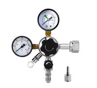 co2 regulator, Régulateur de CO2 professionnel for eau gazeuse, bouteille de 0 à 120 psi, vanne de régulation indépendante, gazéifiée stable W21.8 ,for kegerator(Light Grey)